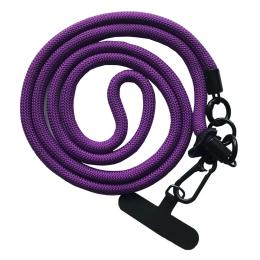 Ремінець для смартфона Infinity NEW (120см) 8mm Purple з карабіном + тримач для чохлів (універсальний)