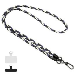 Ремінець для смартфона EpiK Braided (5мм) 120см Black Blue White