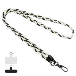 Ремінець для смартфона EpiK Braided (5мм) 120см Black Gray White