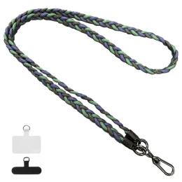 Ремінець для смартфона EpiK Braided (5мм) 120см Black Green Blue