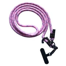 Ремінець для смартфона Infinity LONG (150см) 8mm Pink з карабіном + тримач для чохлів (універсальний)