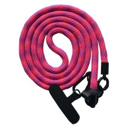 Ремінець для смартфона Infinity NEW (120см) 8mm Purple Pink з карабіном + тримач для чохлів (універсальний)