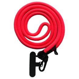 Ремінець для смартфона Infinity NEW (120см) 8mm Hot Pink з карабіном + тримач для чохлів (універсальний)