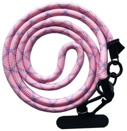 Ремінець для смартфона Infinity NEW (120см) 8mm Pink з карабіном + тримач для чохлів (універсальний)