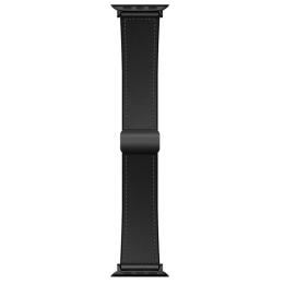 Ремінець для смарт-годинника Hoco WA34 Basic magnetic buckle silicone leather strap для Apple watch 38/40/41/42mm Black