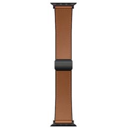 Ремінець для смарт-годинника Hoco WA34 Basic magnetic buckle silicone leather strap для Apple watch 38/40/41/42mm Brown