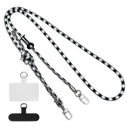 Ремінець для смартфона EpiK A cord with two fastenings (8мм) 150см Black White