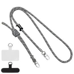 Ремінець для смартфона EpiK A cord with two fastenings (8мм) 150см Black White Pattern