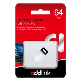 Флеш память Addlink 64GB U30 USB 2.0 Silver (ad64GBU30S2)