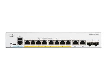 Світч Cisco Catalyst 1300 8xGE, PoE, Ext PS, 2x1G Combo Silver (C1300-8P-E-2G)