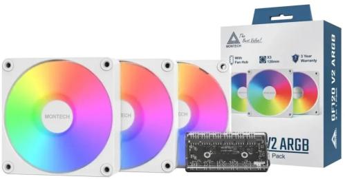 Вентилятор для ПК Montech GF120 V2 ARGB 3-Pack White