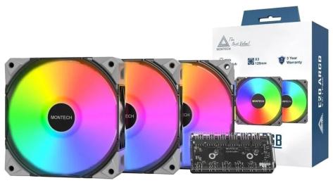 Вентилятор для ПК Montech E28 ARGB 3-Pack Black