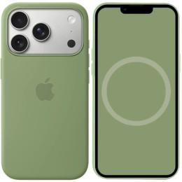 Чохол-накладка Infinity Silicone Case with Button, Animation &amp; MagSafe iPhone 17 Pro Max Light Moss