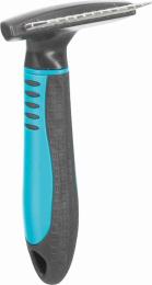 Гребінець-граблі Trixie для довгошерстих собак однорядна з довгим обертовим зубом 7х14 см (23791)