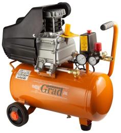 Компресор GRAD (7043555) Orange 1.5кВт 198л/хв 8бар 24л (2 крана)