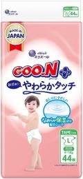 Підгузки GOO.N Plus для дітей 9-14 кг (розмір L, на липучках, унісекс, 44 шт)