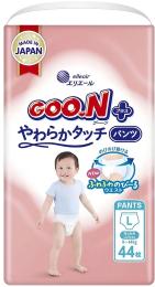 Трусики-підгузки GOO.N Plus для дітей 9-14 кг (розмір L, унісекс, 44 шт.)
