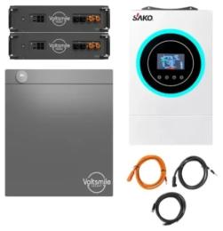 Сонячний інвертор Sako SUNON V 6.5kVA + 2 x (51.2В 5120Втг Voltsmile V10 Classic)