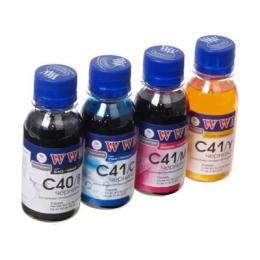 Комплект чорнил для принтера WWM CANON PG40B/CL41 Yellow (C40/41SET-2) В/C/M/Y 4х100г