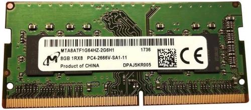 Оперативна память Micron 8GB SO-DIMM DDR4 2666 MHz CL19 (MTA8ATF1G64HZ-2G6H1)