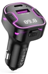 ФМ-модулятор XO BCC-12 3.1A/1 USB + USB-C Black