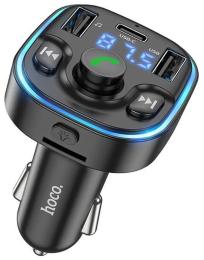 ФМ-модулятор Hoco DE5 PD20W + QC3.0 (2USB-A/1C) Black