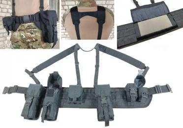 Тактичний пояс EasyFit Palianytsia Advanced Black з комплектом підсумків (5 шт)