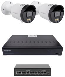 Комплект відеонагляду GreenVision GV-IP-K-W102/2 4MP (Ultra AI)