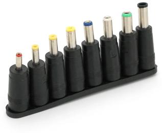 Набір перехідників Infinity 8 в 1 під розєм 5.5 х 2,1: (3,5х1,35; 4,0х1,7; 4,8х1,7; 5,5х1,7; 5,5х2,1; 5,5х2,5; 6,3х3.0;) (YT-AK/8)