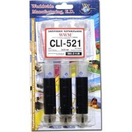 Чорнило для принтера WWM Canon CLI-521 3x20ml Black (IR3.C11/B)