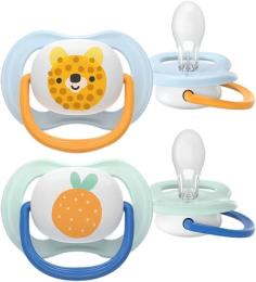 Пустушка Philips Avent Ultra Air, 0-6 міс., 2шт, дизайн для хлопчиків.