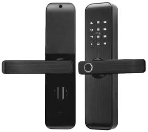 Замок біометричний автономний Trinix TRL-7703WF Black L/R з Bluetooth, зчитувачем відбитків пальців і карт Mifare