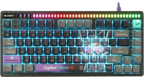 Клавіатура A4Tech AT75 RGB USB UA Alpha Optical Switch Cypher Ghost (4711421001830)