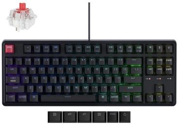 Клавіатура Keychron C3 Pro V2 87Key K pro Red USB-A QMK Black (C3PX-H1-UA) Eng/Ukr