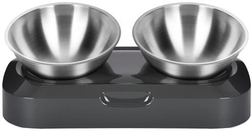 Посуд для котів Lapka LPK-27 годівниця подвійна з металевими мисками