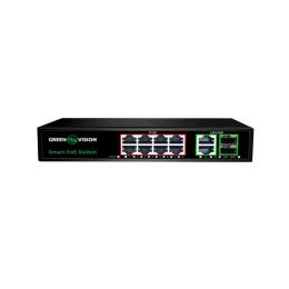 Світч GreenVision POE GV-021-D-8G + 2PG + 2SFP Black