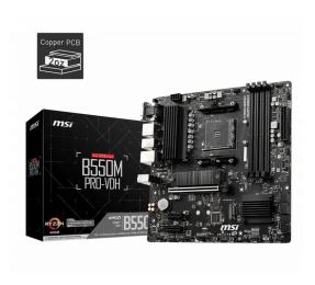 Материнська плата MSI B550M PRO-VDH Black Socket AM4
