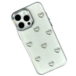 Чохол-накладка Infinity Silicone для iPhone 16 Pro Transparent Серце