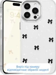 Чохол-накладка Infinity Silicone для Samsung Galaxy A07 Transparent Black бантики