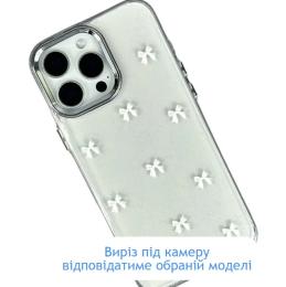 Чохол-накладка Infinity Silicone для Samsung Galaxy A36 Transparent White бантики