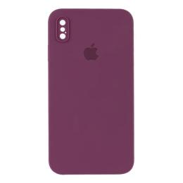 Чохол-накладка EpiK Silicone Case Square Full Camera Protective (AA) для iPhone XS Bordo