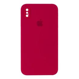 Чохол-накладка EpiK Silicone Case Square Full Camera Protective (AA) для iPhone XS Rose Red