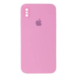 Чохол-накладка EpiK Silicone Case Square Full Camera Protective (AA) для iPhone XS Light Pink