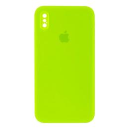 Чохол-накладка EpiK Silicone Case Square Full Camera Protective (AA) для iPhone XS Neon Green