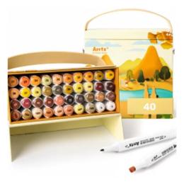 Набір маркерів Arrtx Alp ASM-02YL Yellow 40 кольорів спиртові