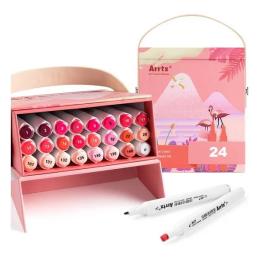 Набір маркерів Arrtx Alp ASM-02RD Red 24 кольори спиртові