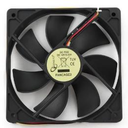 Вентилятор для ПК Gembird FANCASE/BALL Black 80х80х25мм, 3-pin