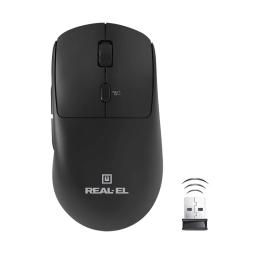 Мишка REAL-EL RM-355W Black (EL123200054)