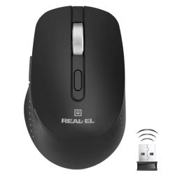 Мишка REAL-EL RM-380W Black (EL123200057)