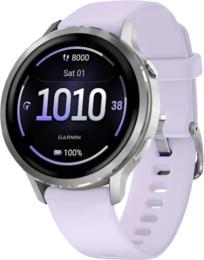 Смарт-годинник Garmin Venu 4 41 mm Silver with Periwinkle Silicone Band (010-03013-01)